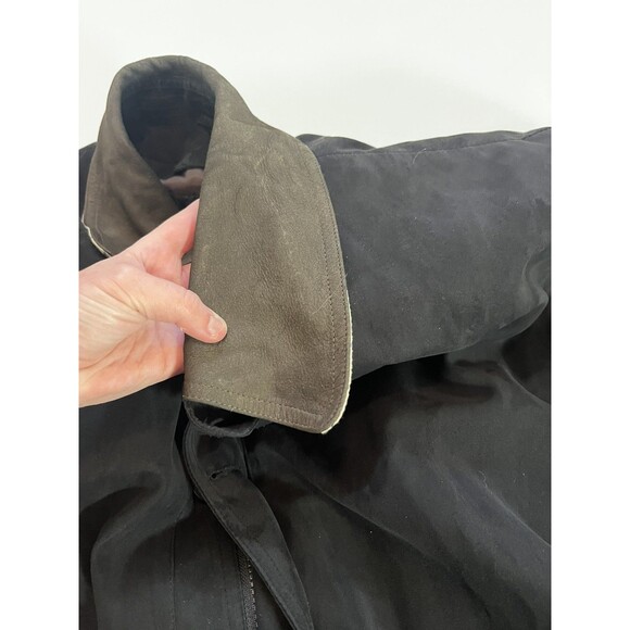 London Fog Men’s Black Zip Coat XL Reg w/ Removable Liner & Nubuck Collar - Picture 8 of 16